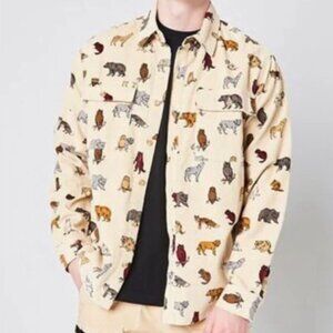 Long Sleeve Corduroy Woodland Critters Long Sleeve Button Down Shirt